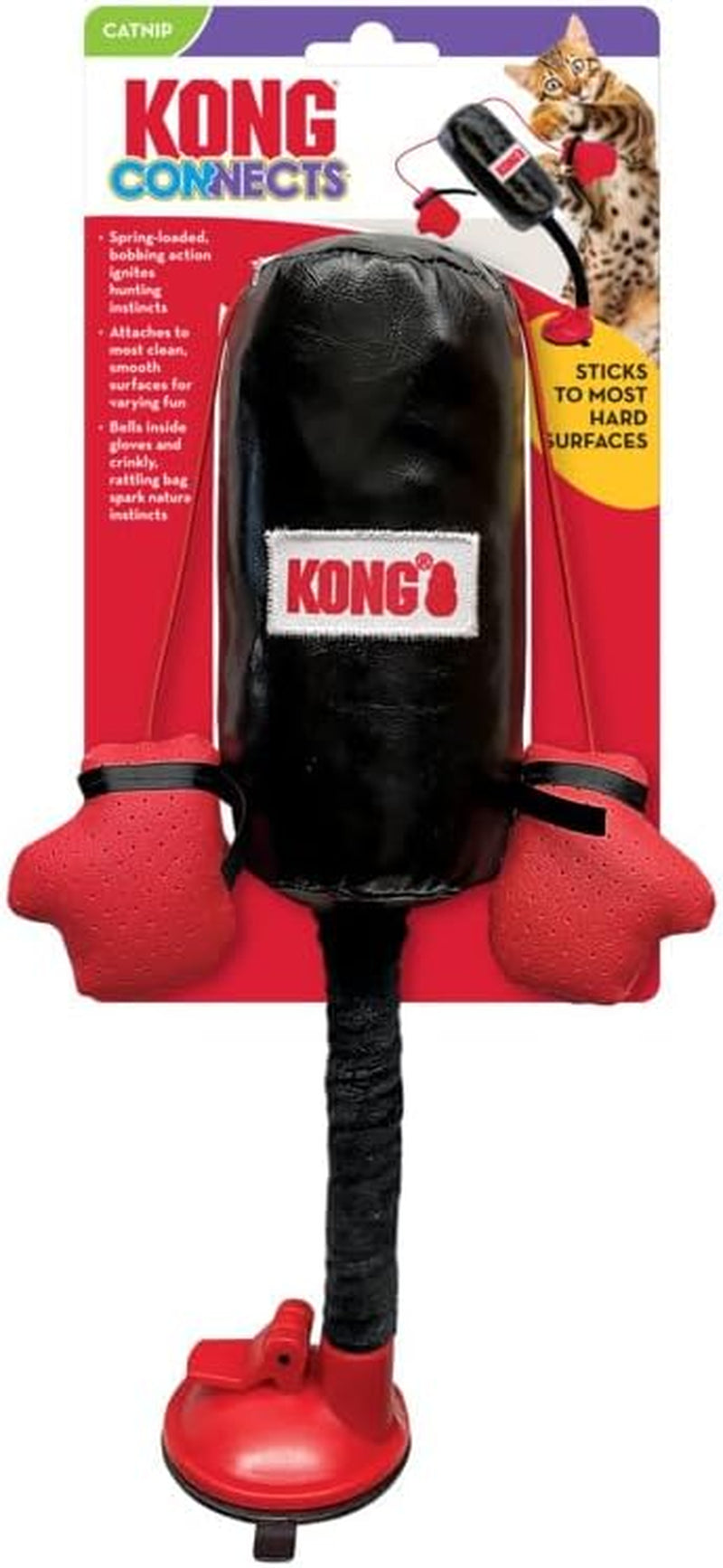 Connects Punching Bag with Boxing Gloves Filled with Catnip