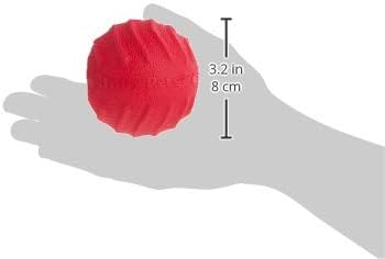 Tuff Tosser Bouncing Ball Tog Toy/Treat Holder, 3 Inches, Red