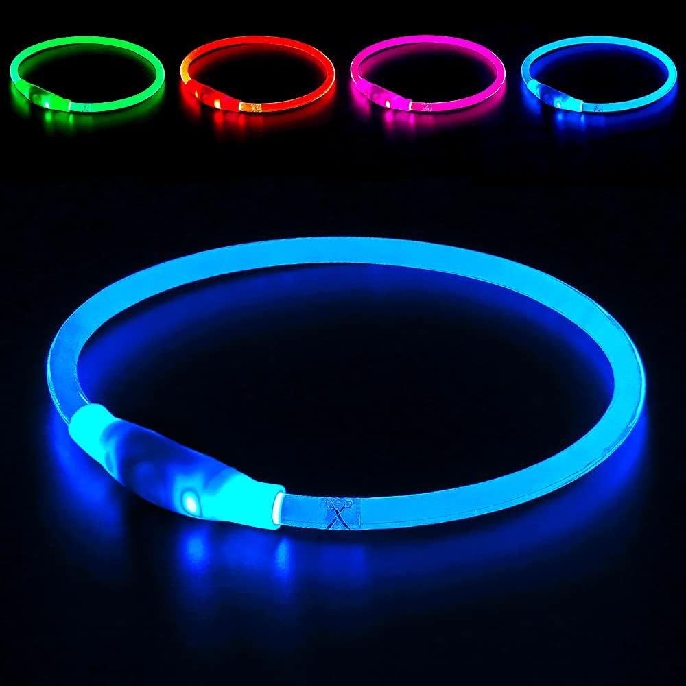 Led Dog Collar,  USB Rechargeable Flash Dog Necklace Ligh