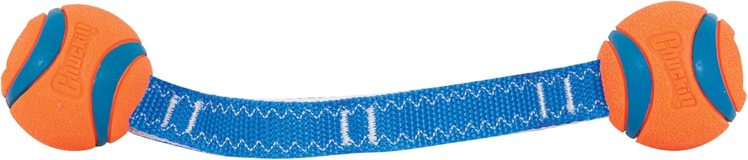 Ultra Duo Tug Dog Toy, Small Indoor and Outdoor Dog Ball for Dogs 0-20 Pounds