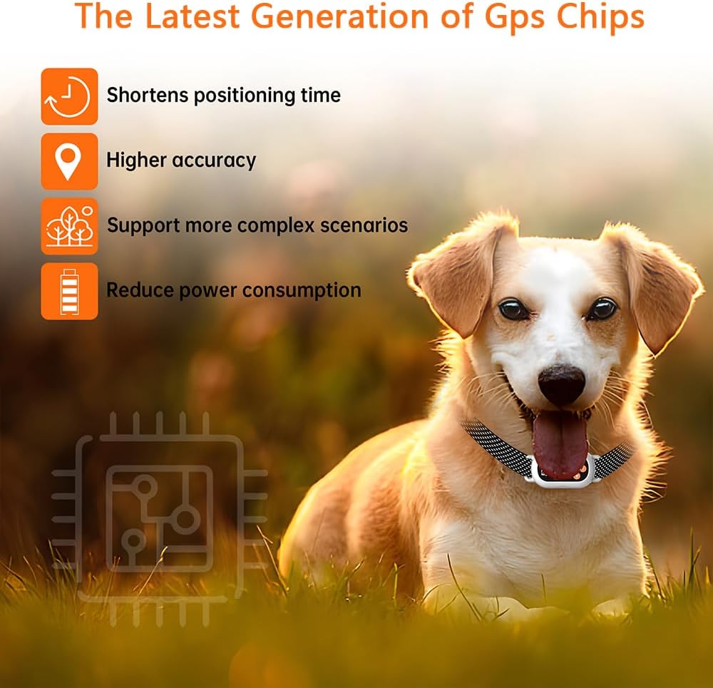 GPS Wireless Dog Fence System | IPX7 Waterproof Rechargeable GPS Dog Collar | 3 Safe Modes: Beep, Vibration, Shock