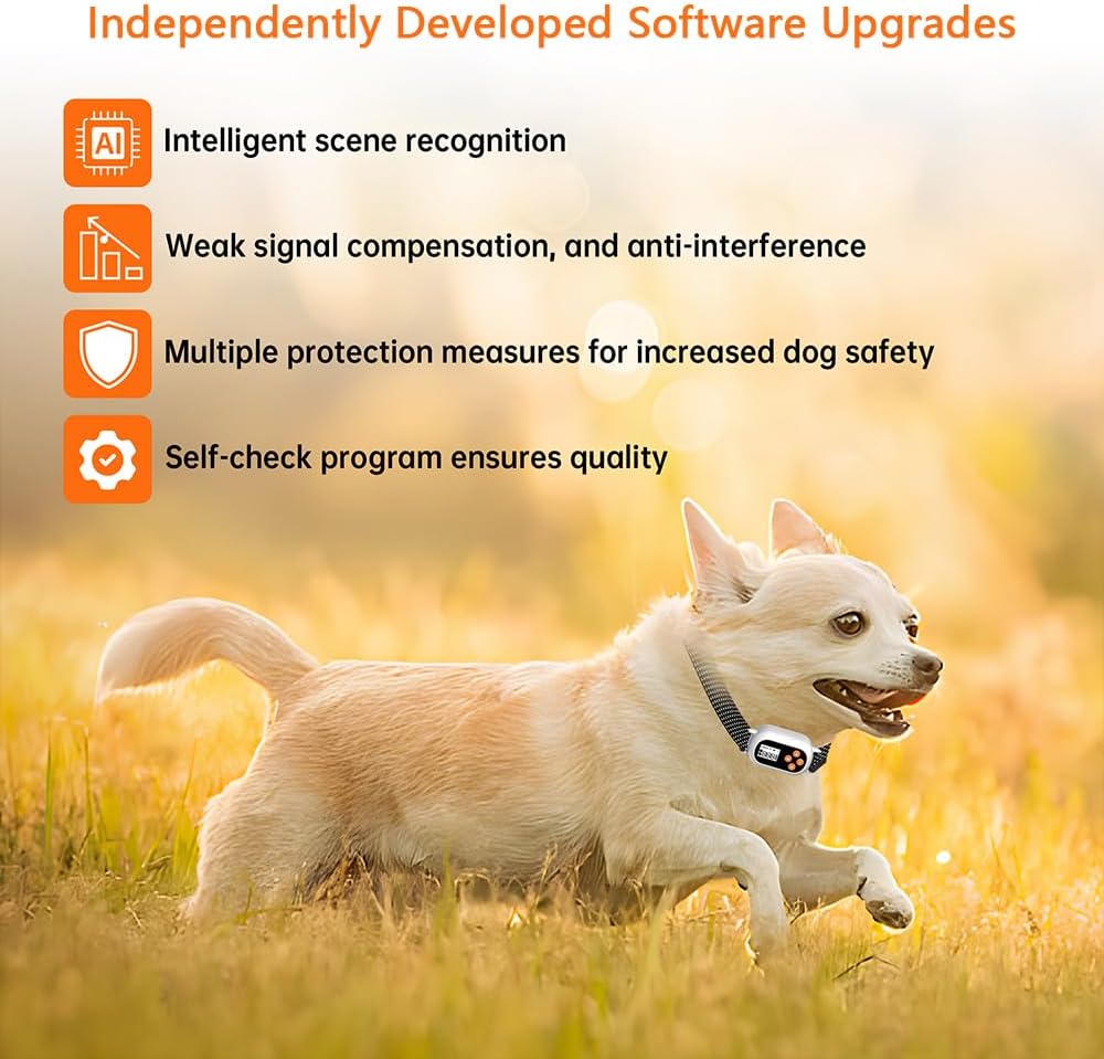 GPS Wireless Dog Fence System | IPX7 Waterproof Rechargeable GPS Dog Collar | 3 Safe Modes: Beep, Vibration, Shock