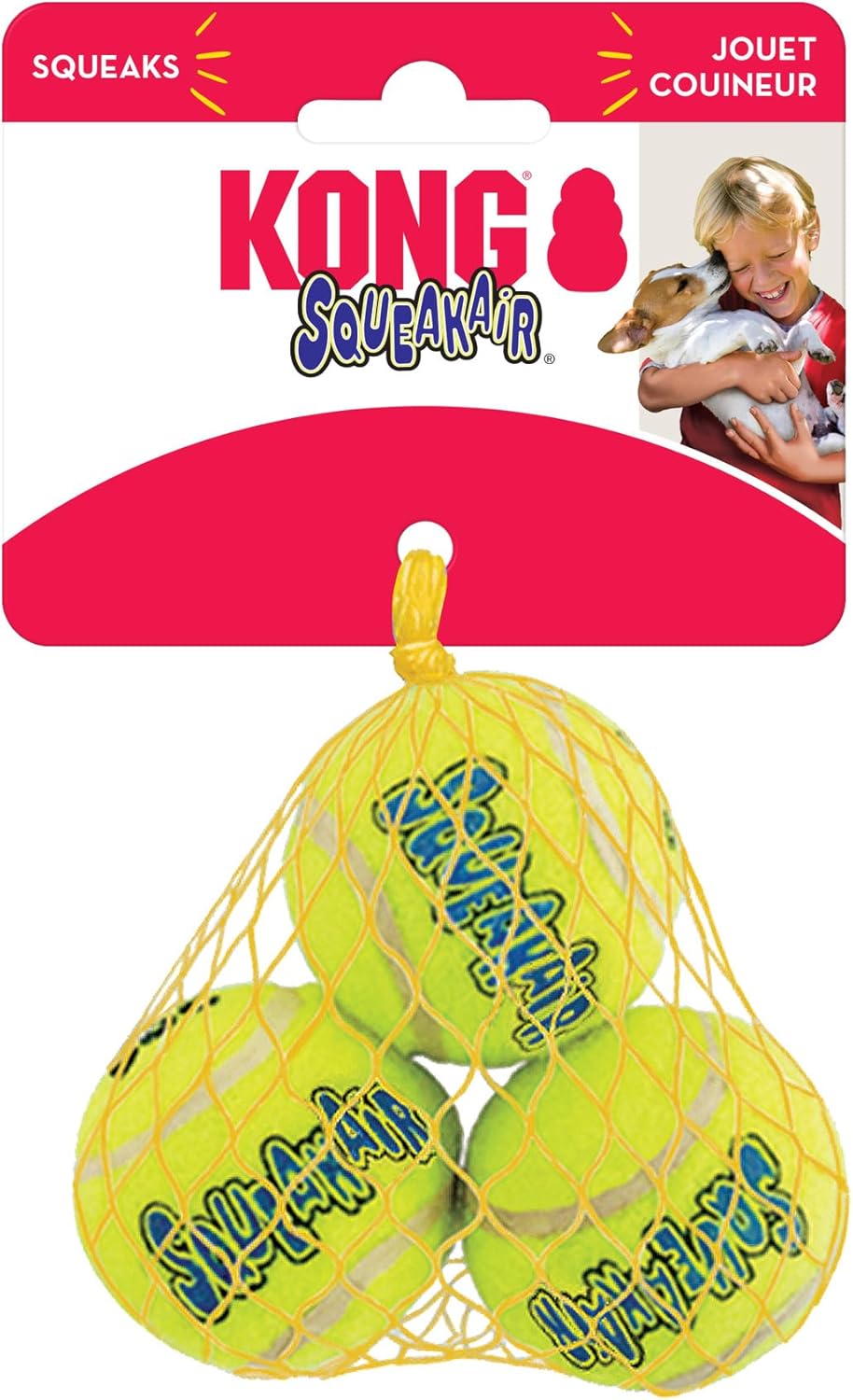 - Squeakair Ball - Dog Toy Premium Squeak Tennis Ball, Gentle on Teeth (Small (6 Pack))