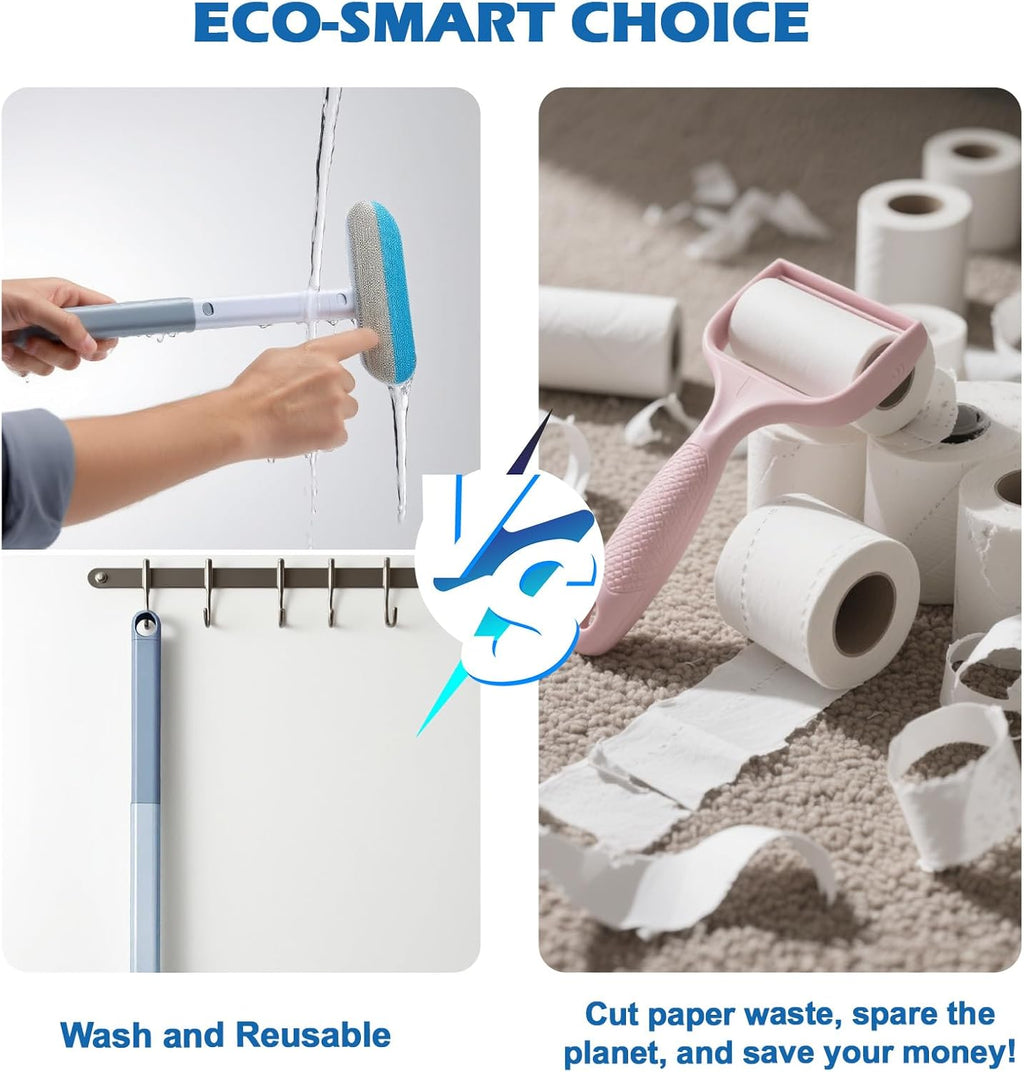 Pet Hair Remover for Couch, Furniture & Car Seats - Reusable Lint Roller for Dog and Cat Hair Removal on Clothes