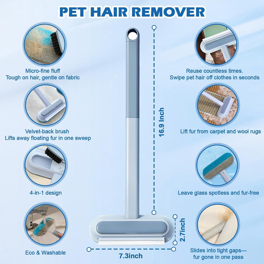 Pet Hair Remover for Couch, Furniture & Car Seats - Reusable Lint Roller for Dog and Cat Hair Removal on Clothes