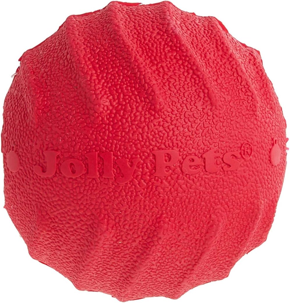 Tuff Tosser Bouncing Ball Tog Toy/Treat Holder, 3 Inches, Red