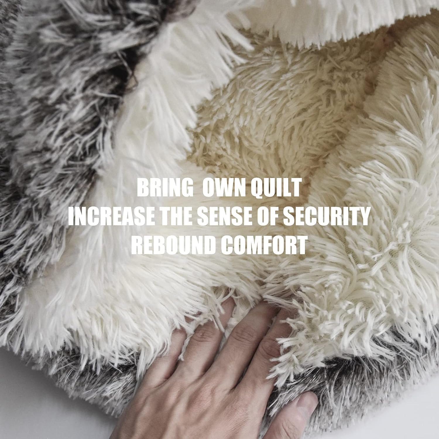 Cat Bed round Plush Fluffy Hooded Cat Bed Cave, Cozy for Indoor Cats or Small Dog Beds