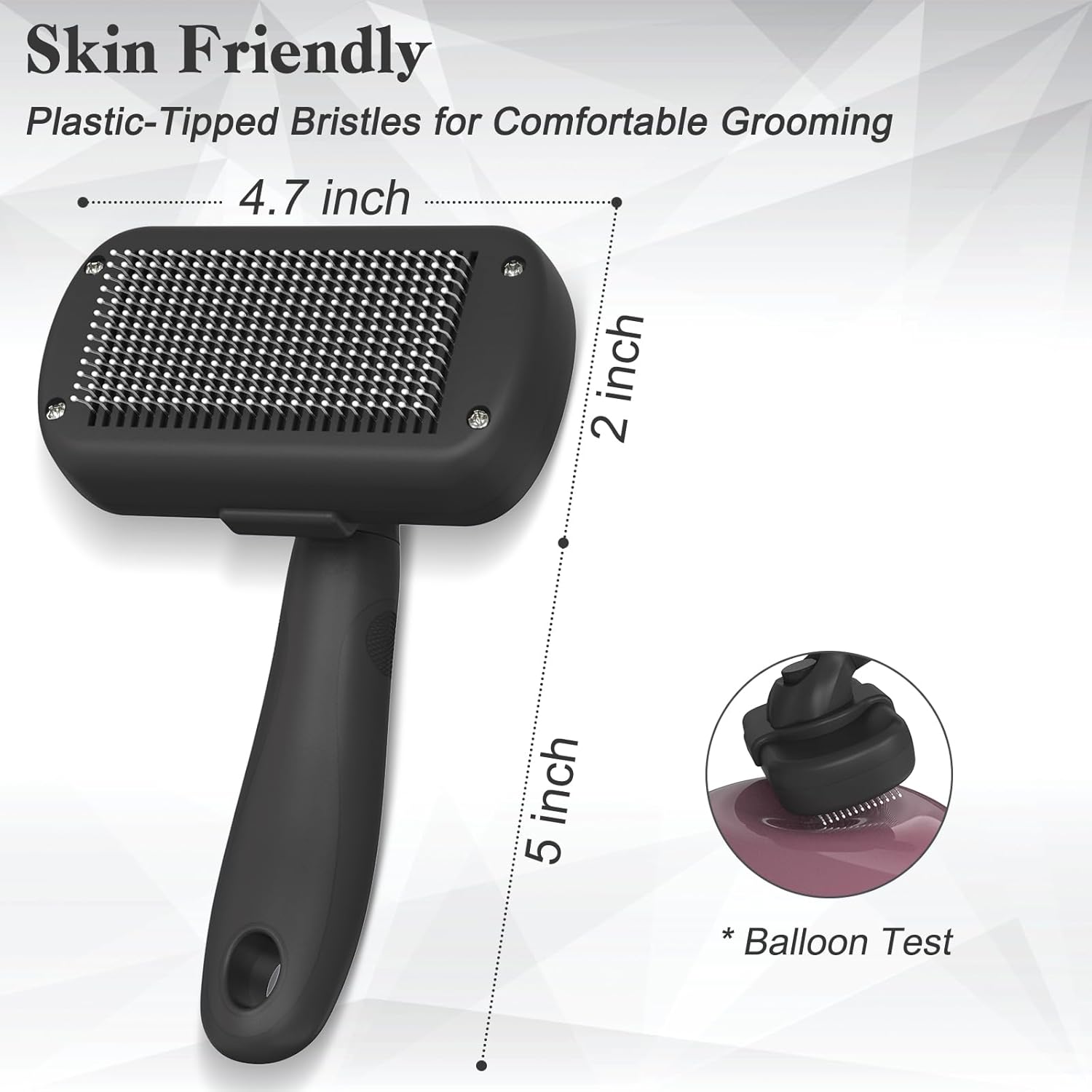 Self-Cleaning Shedding Brush - Skin Friendly Grooming Tool for Dogs, Cats, and Puppies