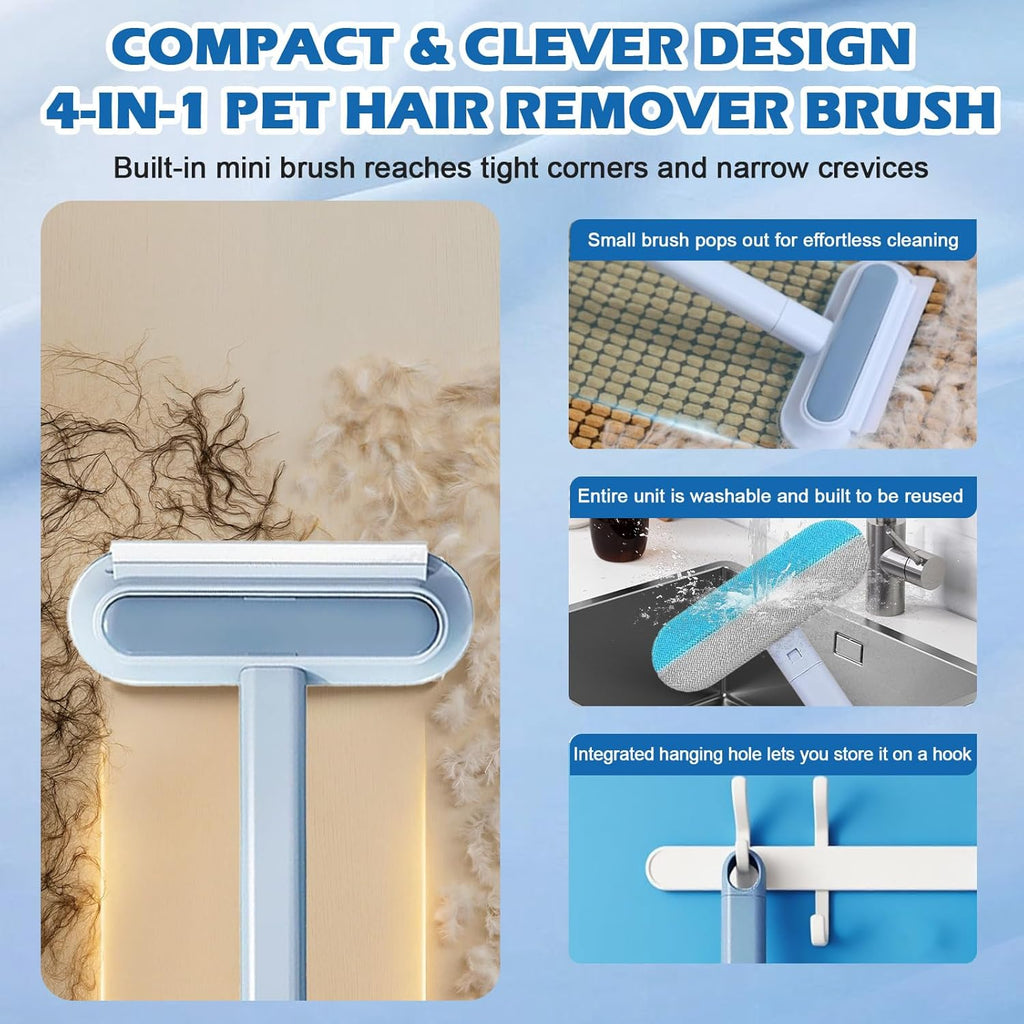 Pet Hair Remover for Couch, Furniture & Car Seats - Reusable Lint Roller for Dog and Cat Hair Removal on Clothes