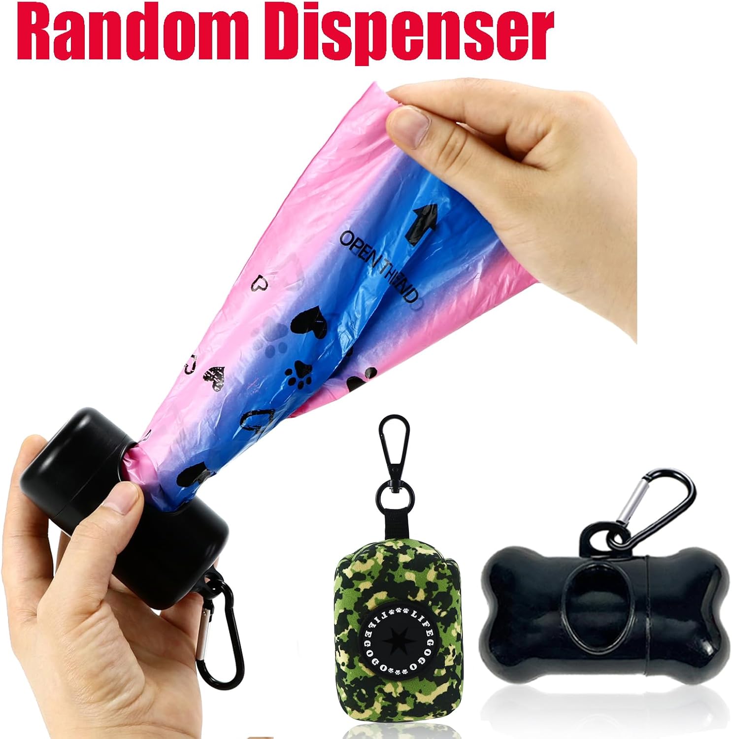 Dog Poop Bags Rolls: Leak-Proof Dog Waste Bags - Thick Poop Bags for Dogs Scented with Dispenser (60 Counts）