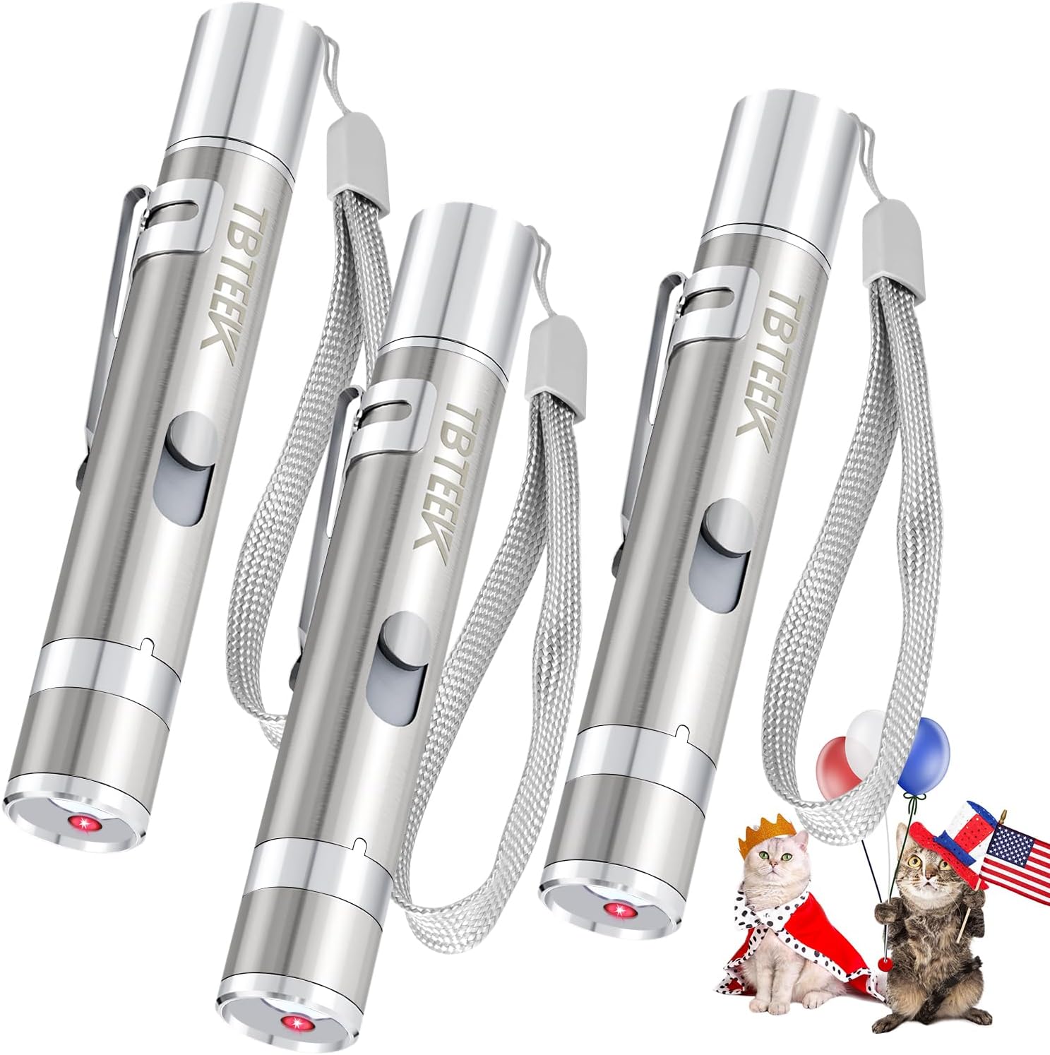 Cat Toys, USB Rechargeable Kitten Toy, 3 Light Modes & 5 Adjustable Patterns