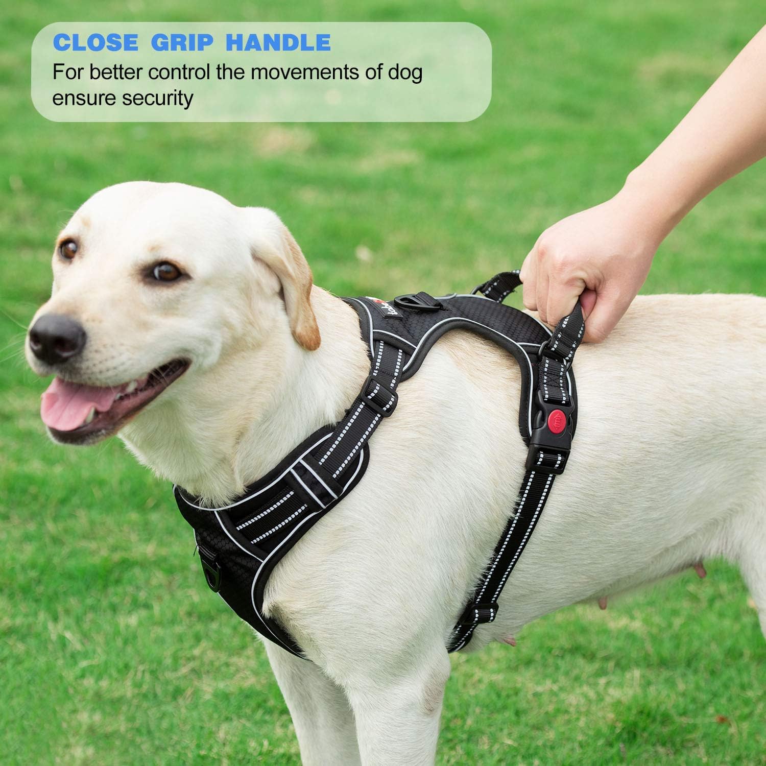 No Pull Dog Harness Adjustable Reflective Oxford Easy Control Medium Large Dog Harness