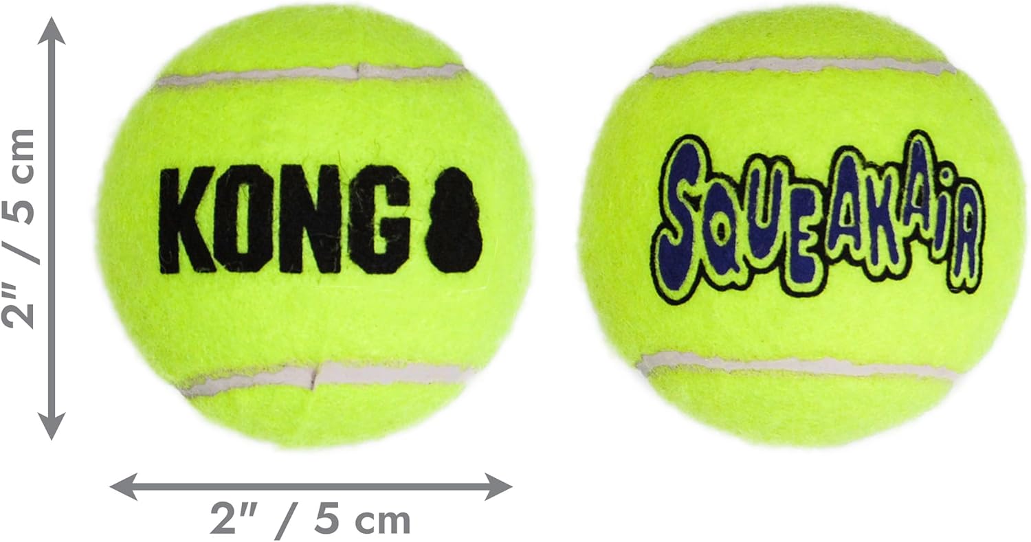 - Squeakair Ball - Dog Toy Premium Squeak Tennis Ball, Gentle on Teeth (Small (6 Pack))