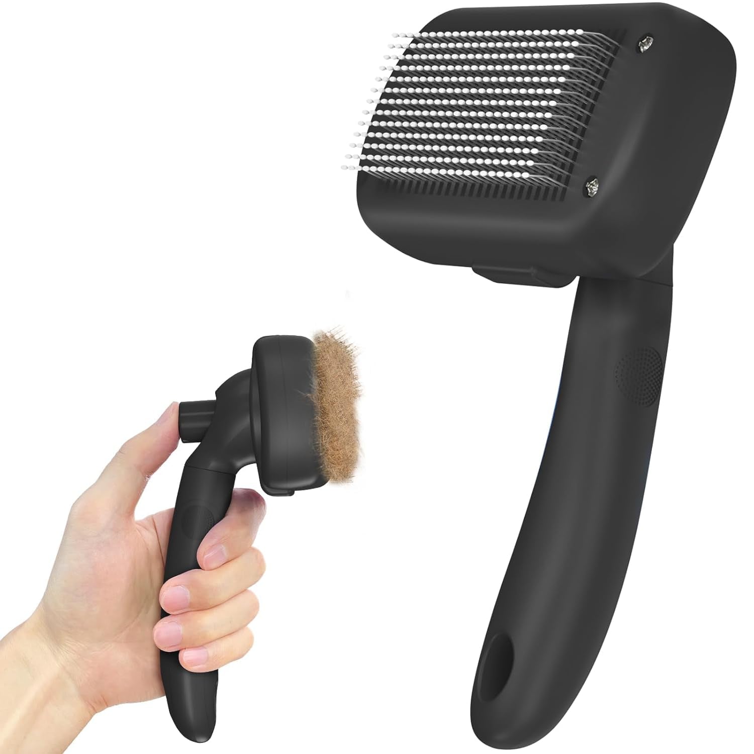 Self-Cleaning Shedding Brush - Skin Friendly Grooming Tool for Dogs, Cats, and Puppies