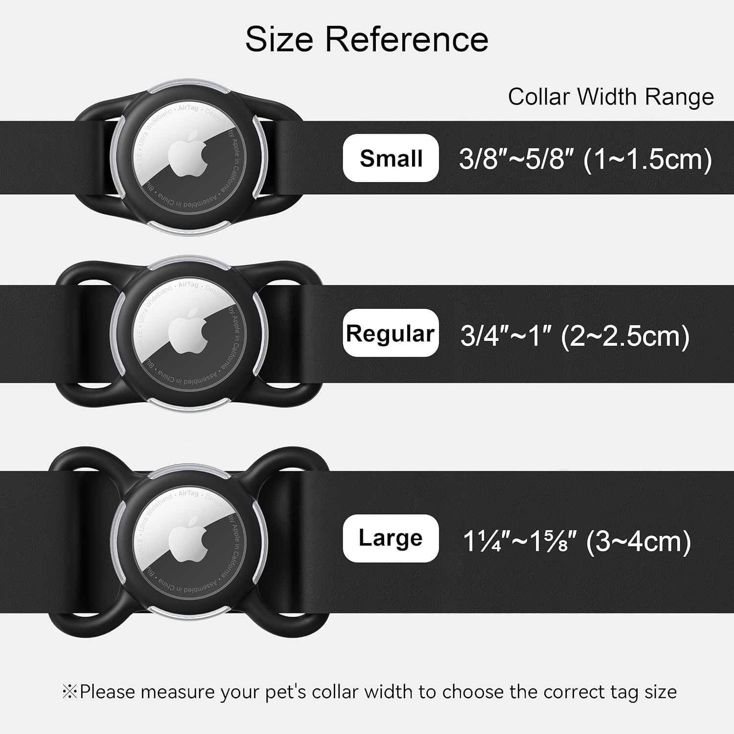 Waterproof Air tag Holder for Dog Collar, Soft Full-Body Protective Air tag Holder for Dog & Cat Collars