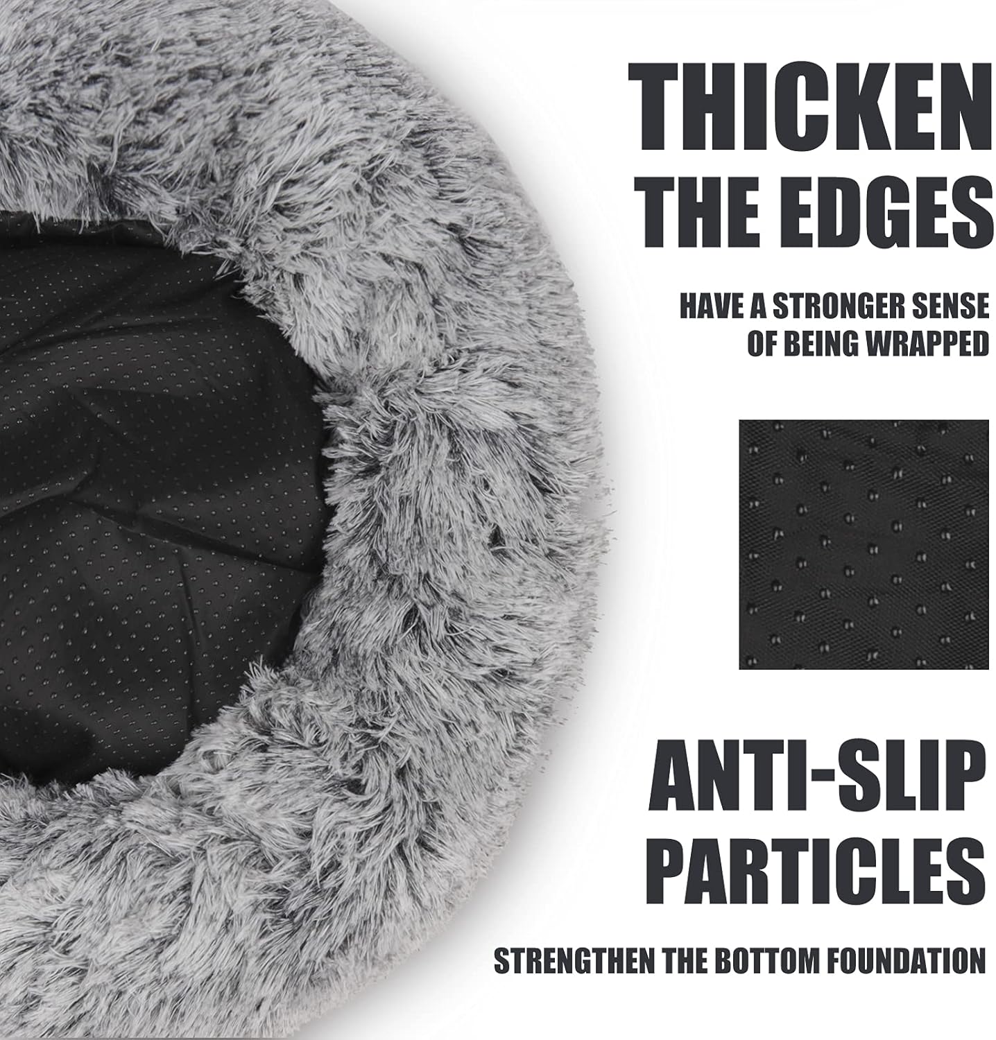 Cat Bed round Plush Fluffy Hooded Cat Bed Cave, Cozy for Indoor Cats or Small Dog Beds