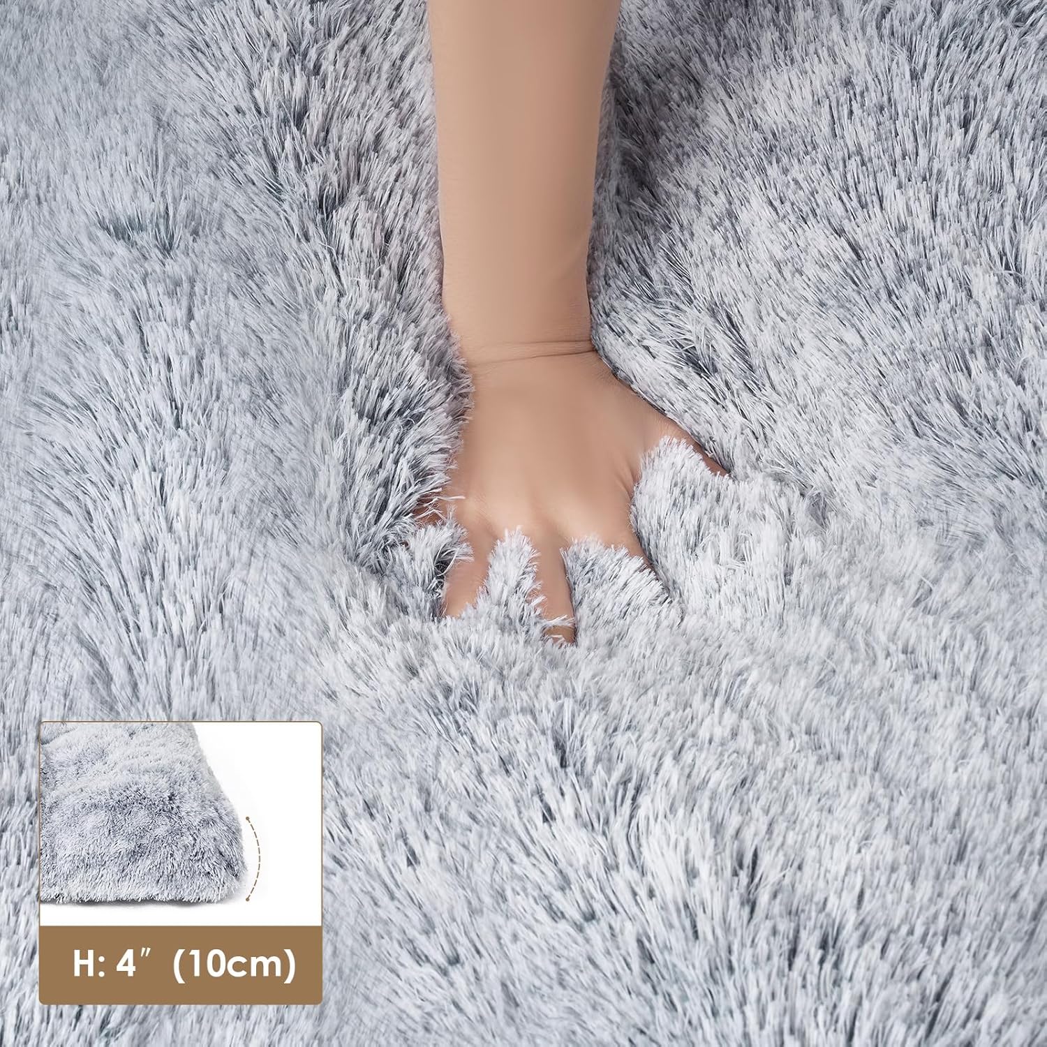 Fluffy Dog Crate Bed for Extra Large Dogs, Plush Faux Fur Pad, Calming anti-Anxiety XL Bed for Crate