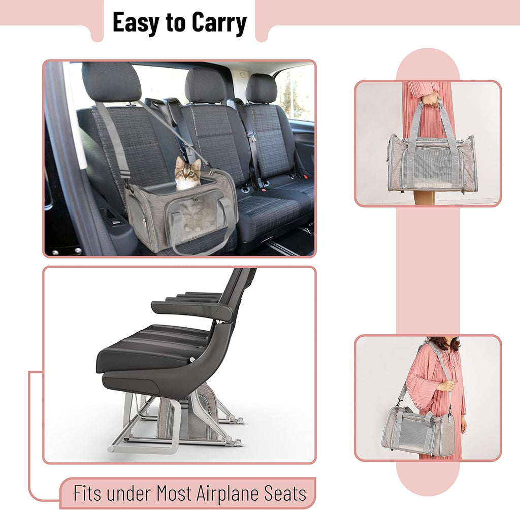 - Pet Carrier, Cat Carrier, Dog Carrier, Cat Bag Carrier, Cat Travel Carrier, Soft Cat Carrier