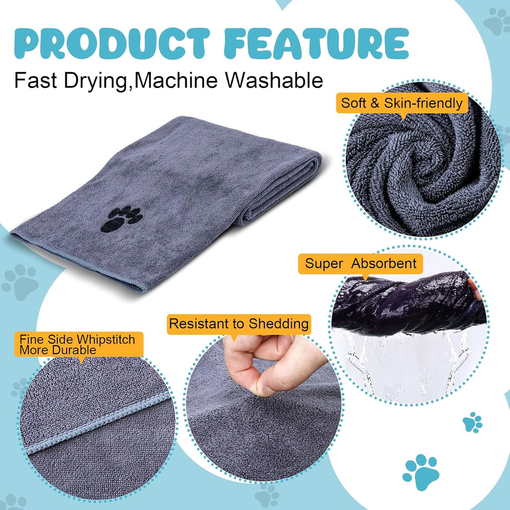 Microfiber Dog Towels for Drying Dogs,40'' X 23.6'', Super Absorbent and Soft Pet Grooming Towel
