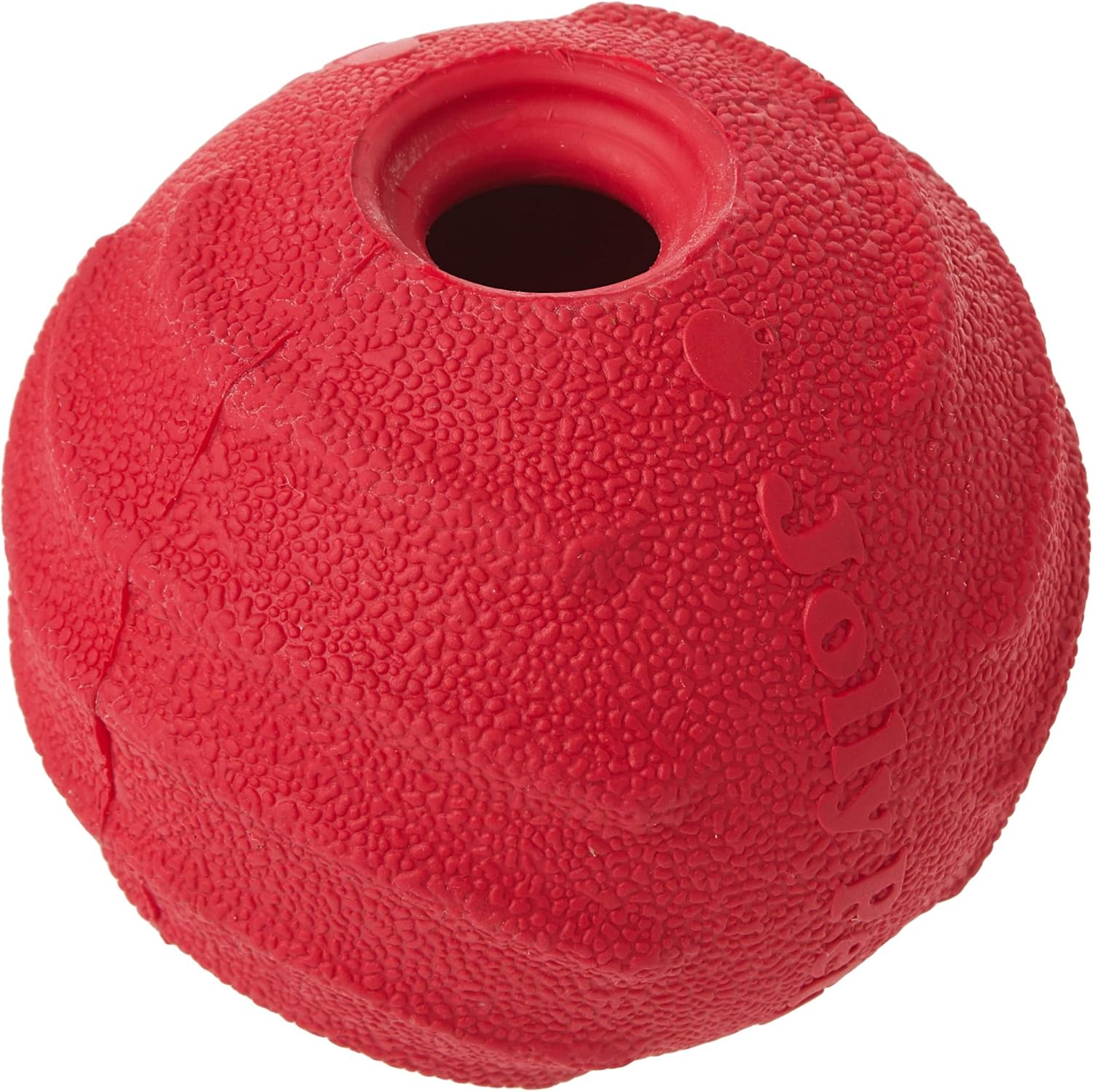 Tuff Tosser Bouncing Ball Tog Toy/Treat Holder, 3 Inches, Red