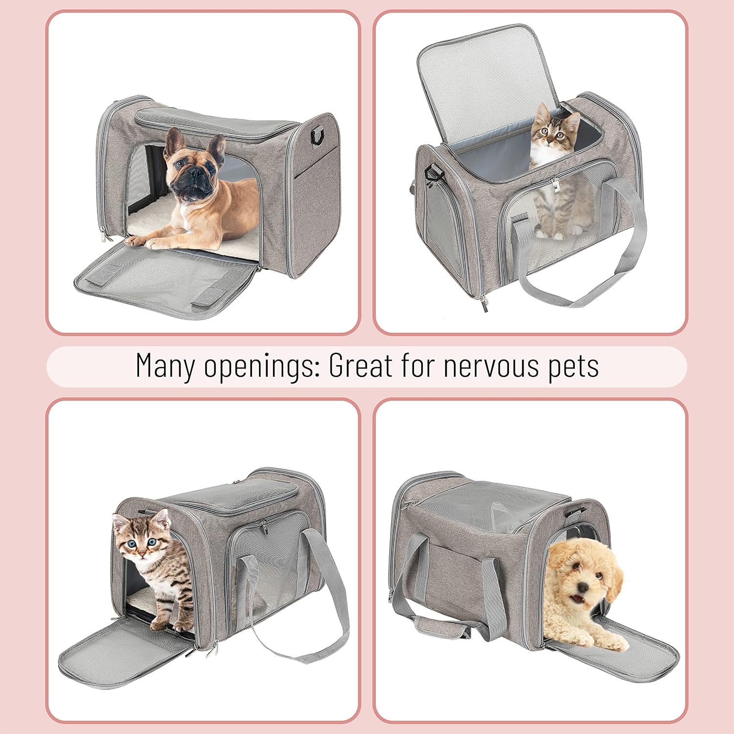 - Pet Carrier, Cat Carrier, Dog Carrier, Cat Bag Carrier, Cat Travel Carrier, Soft Cat Carrier