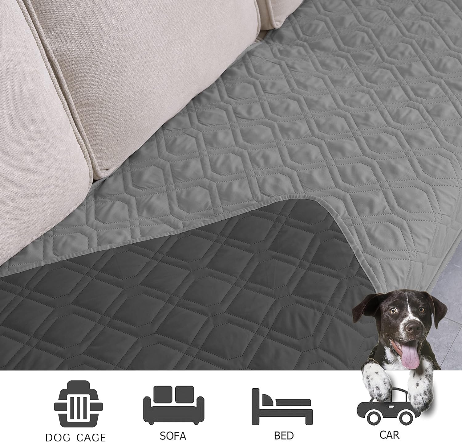 Waterproof Dog Bed Cover Pet Blanket for Furniture Bed Couch Sofa Reversible